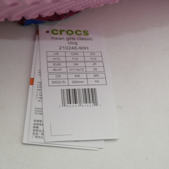 New Crocs Mean Girls Classic Clogs Sandals  Pink Glitter  Men's 12  Women's 14 - Picture 5 of 13